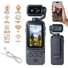 2K Handheld Vlog Camera WiFi Pocket Action Camera Body Cam 330  Rotatable Lens