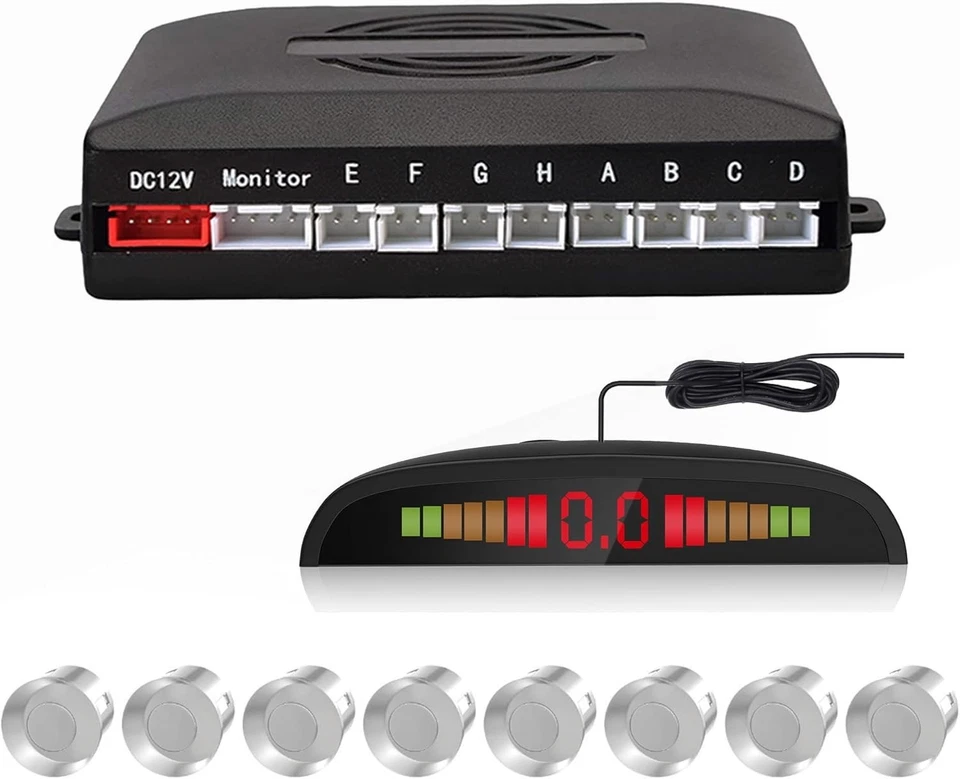 Car Reverse Parking Radar System with 8 Sensors LED Display Sound Warning - Image 3 of 4