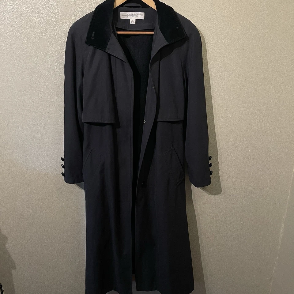 Gabardina de Colección Valerie Stevens Extraíble Forro Cálido Terciopelo Detalles Mujer’s P6 Foto 2 de 4