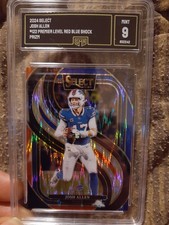 2024 Panini Select Football Josh Allen #122 Premier Level Red & Blue Shock Prizm