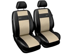 Kunstleder Autositzbezüge Vordersitze Schonbezüge Beige 1+1 für VW Golf V VI VII