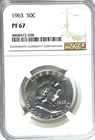 1963 50c Franklin Proof Silver Half Dollar Fifty Cents NGC PF67