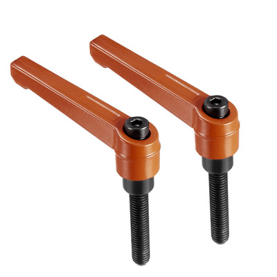 2Pcs Handle Adjustable Clamping Lever Thread Ratchet Male Threaded Stud M8x40 mm