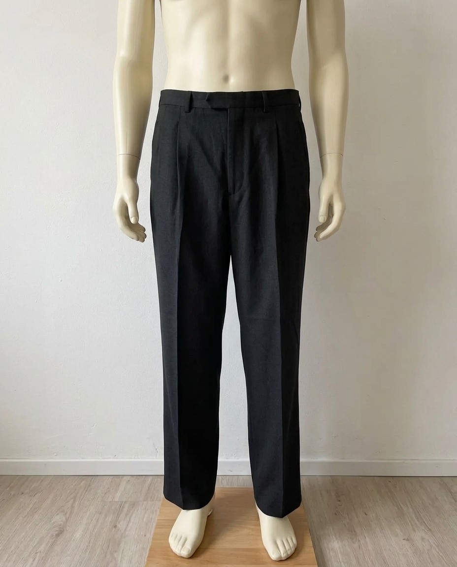 GIORGIO ARMANI PANTALONE ELEGANTE UOMO TG.56 NERO ORIGINALE