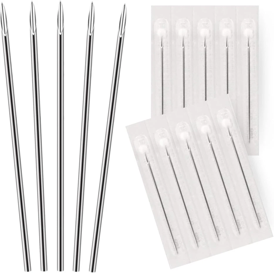 BodyJ4You 10PC Piercing Needles 14G - Sterile Disposable Sharp Surgical Stainles - product detail image 1