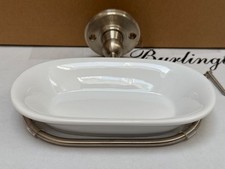 Image of Burlington Brushed Nickel Soap Dish Holder RRP£105 EX DISPLAY