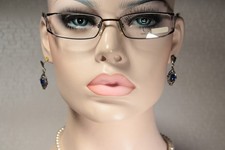 Adult Small HELLO KITTY Eyeglass Frames, Purple Semi Rimless Genuine Sanrio Item