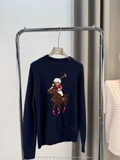 Bear Sweater Polo Mens Cotton WOOL BLEND, Siz...