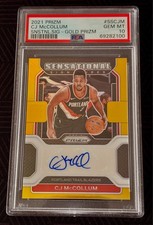 2021 Prizm CJ McCollum Gold Prizm auto, PSA 10