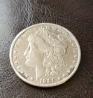 1885 P Morgan One Dollar Silver Coin VF Details Genuine Cleaned Polished