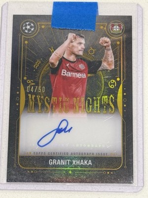 2024-25 Topps Merlin UCC Mystic Nights Granit Xhaka Auto Gold 4/50