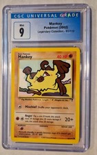 MANKEY (2002) Pokémon Legendary Collection #81/110 CGC MINT 9 on eBay