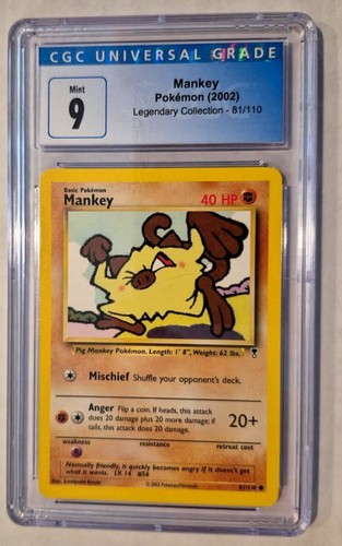 Mankey graded CGC 9 for sale on eBay