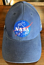 NASA Hat Cap Men s Navy Blue Strapback Embroidered Side Patch Gemini Apollo