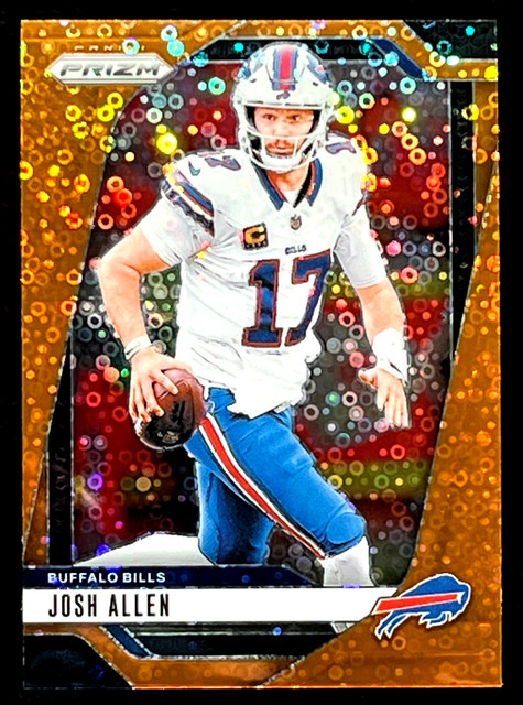2024 Panini Prizm Josh Allen Orange Disco Parallel Buffalo Bills #28