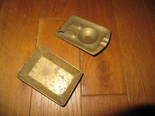 CENDRIER METAL LAITON CUIVRE WC EVIER DOUCHE  + ROBINET EN 2 PARTIES SANITAIRE