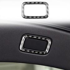 Para Jaguar F-TYPE 2014-2024 Vinilo Fibra de Carbono Coche Interior Botón Marco Borde