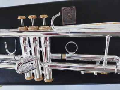 New LT197S-99 B Flat Silver Plated Professional Trumpet