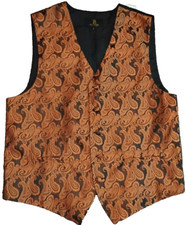 Best Tuxedo Vest Mens Small Orange Paisley Dress Tux Tuxedo Suit Formal Prom