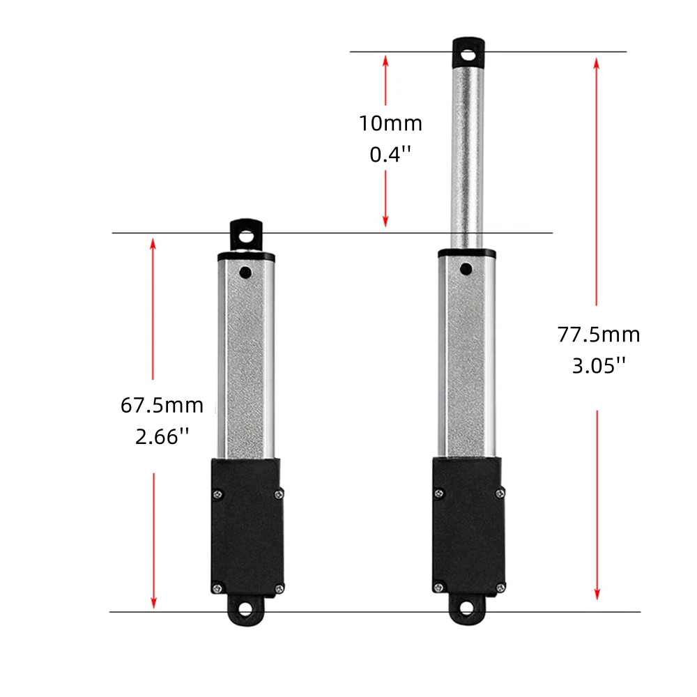 DC 12V Electric Micro Linear Actuator Mini 1.2" 2" 4" 6"Stroke Fast Speed CNC TV