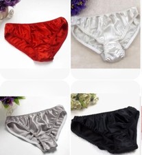 4 Pieces Ladies/Girls 100 mulberry silk panties embroidery - US Size L/XL