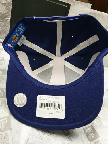 NBA Los Angeles Lakers Old School Team Logo 2-farbig blau Retro Druckknopflasche Mütze - Bild 5 von 5