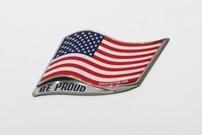 Be Proud Made in the USA American flag auto emblem