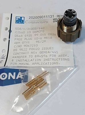 AB connectors ABM9529 0150036 MK18 ABM 95 29 C2560 10 06MCF0 NEW OLD STOCK