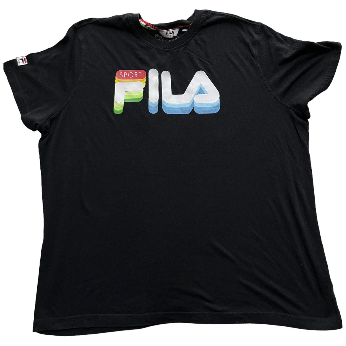 Fila Sportswear Fila Mens T Shirts Fila Mens Black T-Shirt Size