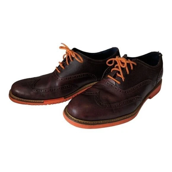 Cole Haan Leather Upper Orange Dress Shoes for Men for sale  display picture 1