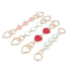 Pearl Flowers Purse Chain Extender Women Bag Strap Accessories Handbag Charms
