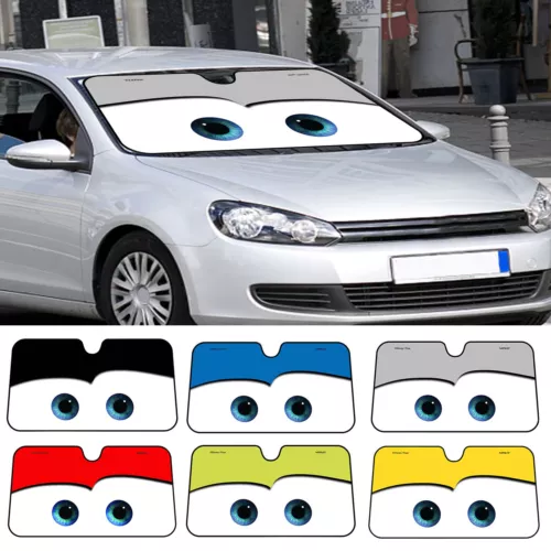 Car Windshield Sun Shade Cartoon Eye Visor SUV Auto Front Window Shield Cover - Picture 3 of 16