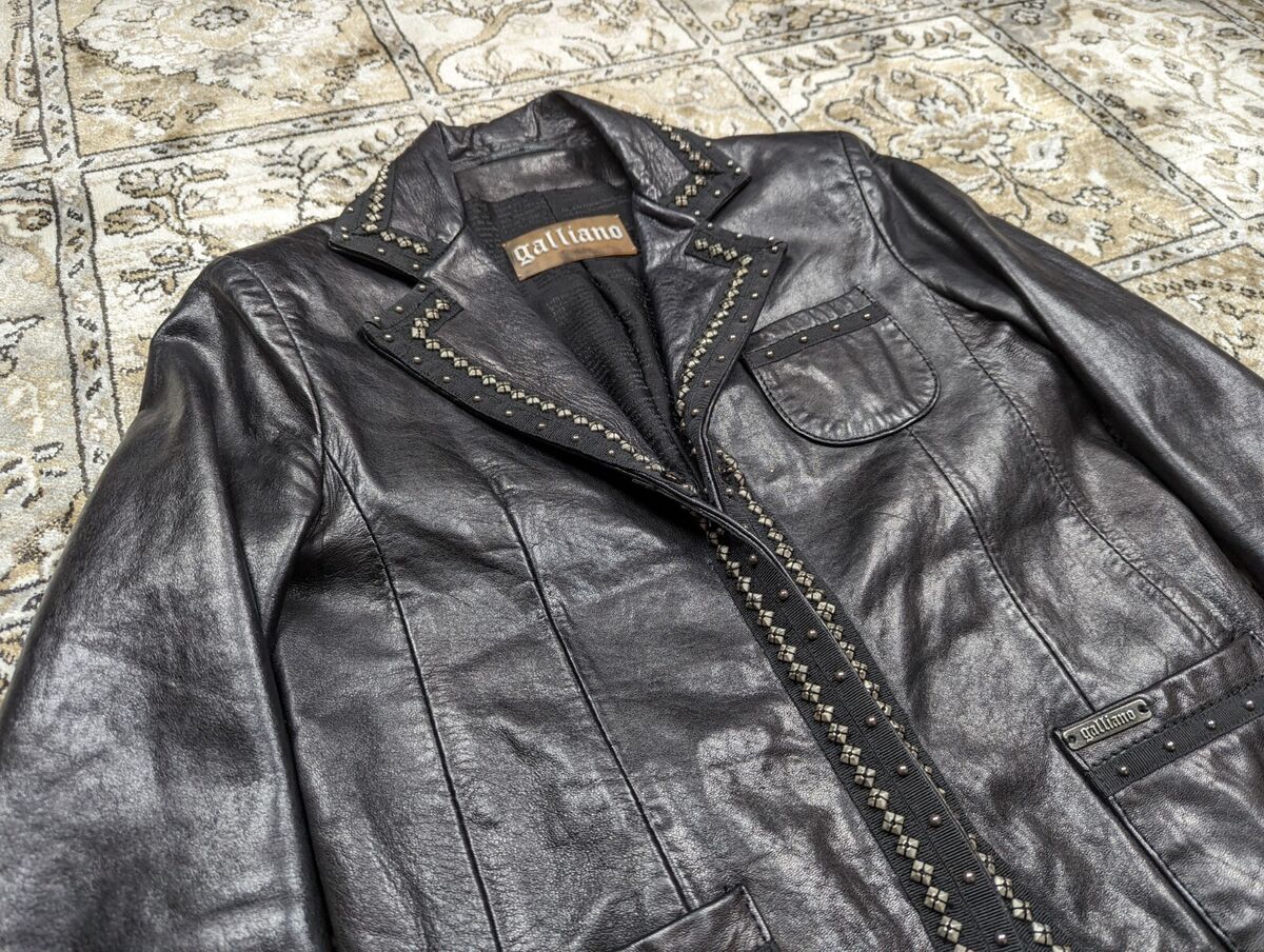 John Galliano Leather Jacket IT40 | eBay John Galliano Leather Jacket IT40 | eBay