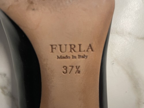 Furla Pointed Toe High Heels Black Size 37 1/2 - Picture 3 of 3