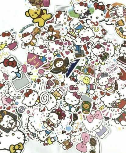 50pc Random Cute Hello Kitty Laptop Wall Luggage Decal Sticker DIY Project Pack - Picture 1 of 8