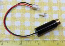 Mini Laser Line or Spot Generator Module Adjustable Focus, ~635 nm Red 3 mW.