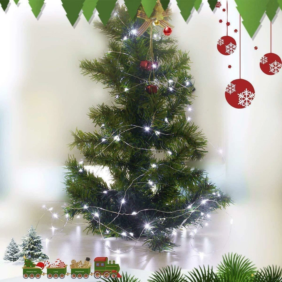 Outdoor Garden Xmas Party Decor Copper Wire Solar String LED Lights Waterproof - Image 4 of 4