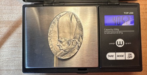 Antica medaglia Papa in argento con scatola originale argento - Foto 20 di 21