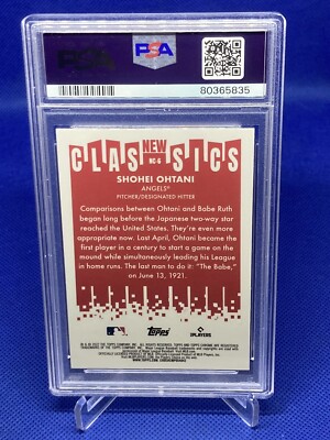 2022 SHOHEI OHTANI TOPPS CHROME NEW CLASSICS NC6 PSA 10 Perfect