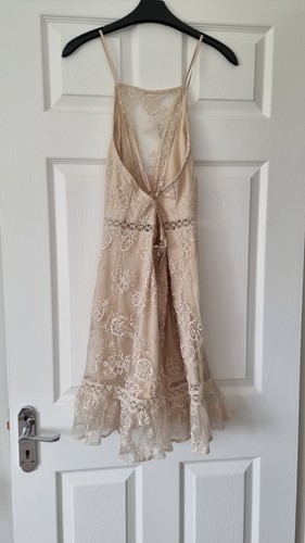 Forever 21 Ladies Cream Lace Dress Size UK L. - Picture 10 of 11
