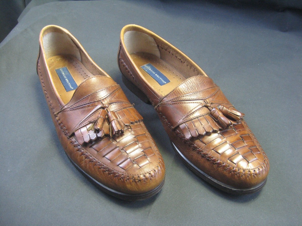 Vintage Men\'s Georgio Brutini Brown Lace Up Dress Shoes
Made In Italy Giorgio Brutini Leather Wing Tip Oxford Dress Shoes Mens  main image 3