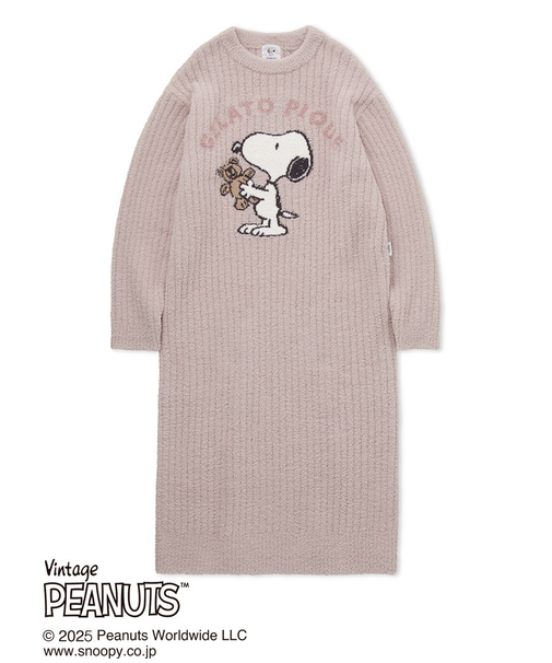 gelato pique × PEANUTS SNOOPY×BEAR Jacquard One-piece dress