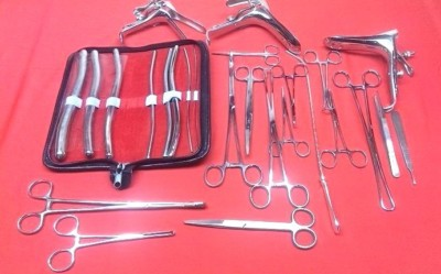 #ad 56 Pcs Gynecological Exam Instruments graves speculum forceps Dilators Sound set $60.49