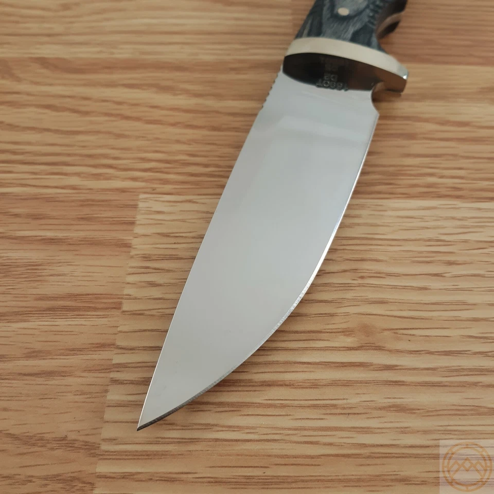 Schrade Heritage Fixed Knife 5" D2 Tool Steel Drop Blade Laminated Wood Handle - Image 2 of 4