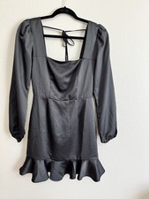 FOREVER 21 Size Small Black Satin Dress Sz Small S NWT Dressy 