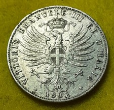 25 CENT CENTESIMI 1902 NICHELIO SPL- RARA V.E.III° REGNO 