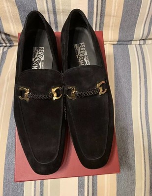 Black Suede Loafers Shoes 