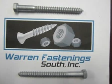 1/2 X 6" Hex Head Lags Bolts Wood Screws Hot Dipped Galvanized 50 Pieces