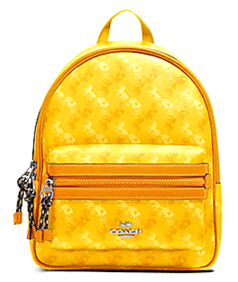 yellow coach backpack
