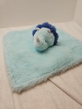 Parent's Choice Stegasaurus Dinosaur Security Blanket Lovey Plush Blue Atterned